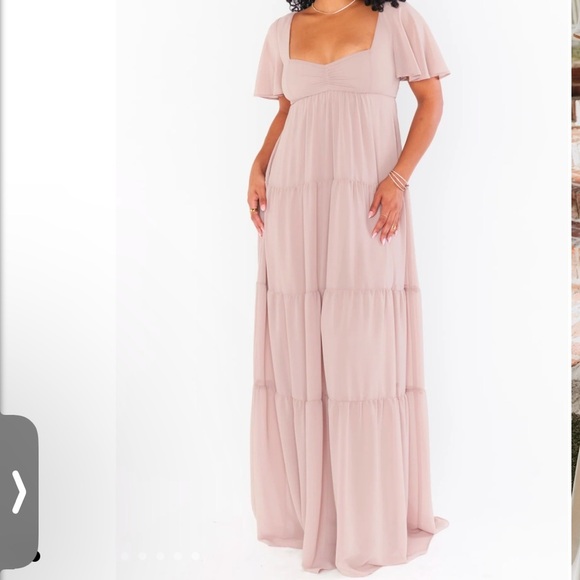 Show Me Your MuMu Dresses & Skirts - Show Me Your Mumu Nicole Maxi Dune Luxe Satin Dress Soft Beige Size Small NWT